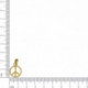 Pingente Símbolo da Paz Ouro com Argola 19mm
