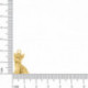 Pingente Cachorro Yorkshire Ouro 22mm